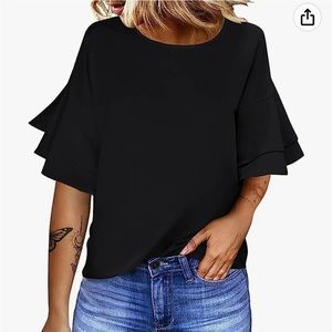 Women's Luvamia 3/4 Tiered Bell Sleeve Blouse